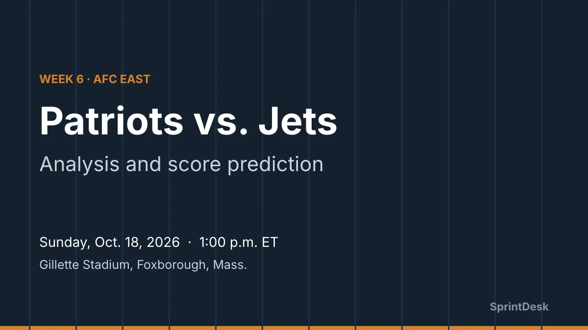 Patriots vs. Jets Prediction: Why New England Has the Edge in Week 6